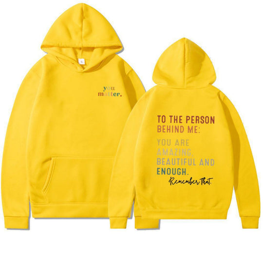 Damen Kapuzenpullover mit motivierendem Schriftzug R&B