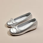Damen Ballerinas mit elegantem Glanz und feiner Schleife R&B