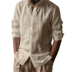 Herren Langarmhemd im lässigen Look mit eleganten Knopfdetails R&B