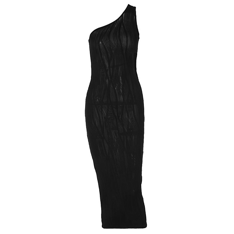 Damen Maxikleid mit asymmetrischem Schnitt und modischen Cut-Outs R&B