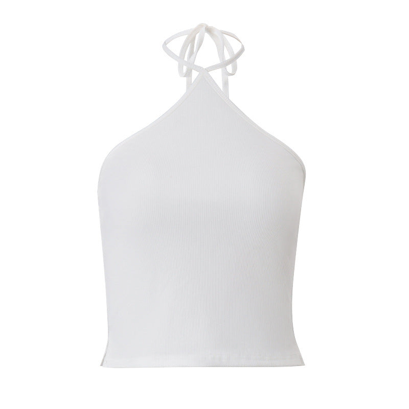 Damen Asymmetrisches Spaghetti-Träger Top R&B