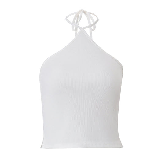 Damen Asymmetrisches Spaghetti-Träger Top R&B