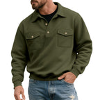 Herren lässiger Pullover mit praktischen Pattentaschen R&B