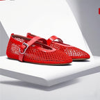Damen Glitzernde Ballerinas mit dekorativem Riemen R&B