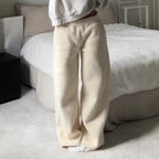 Damen Flauschige Jogginghose mit elastischem Bund und Seitennahttaschen R&B