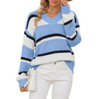 Damen Strickjacke mit Streifenmuster R&B