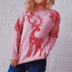 Damen Weihnachtspullover mit festlichem Rentierdesign und hochwertiger Strickqualität R&B