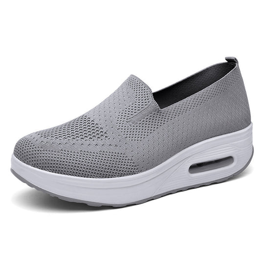 Damen Slip-On Comfort-Sneakers mit atmungsaktiver Mesh-Oberfläche und gepolsterter Sohle R&B