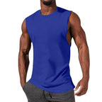 Herren ärmelloses Sport-Tanktop aus atmungsaktiver Baumwolle mit modernem Schnitt R&B