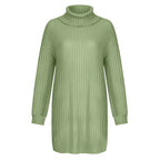 Damen Grobstrick Rollkragenpullover im lässigen Schnitt