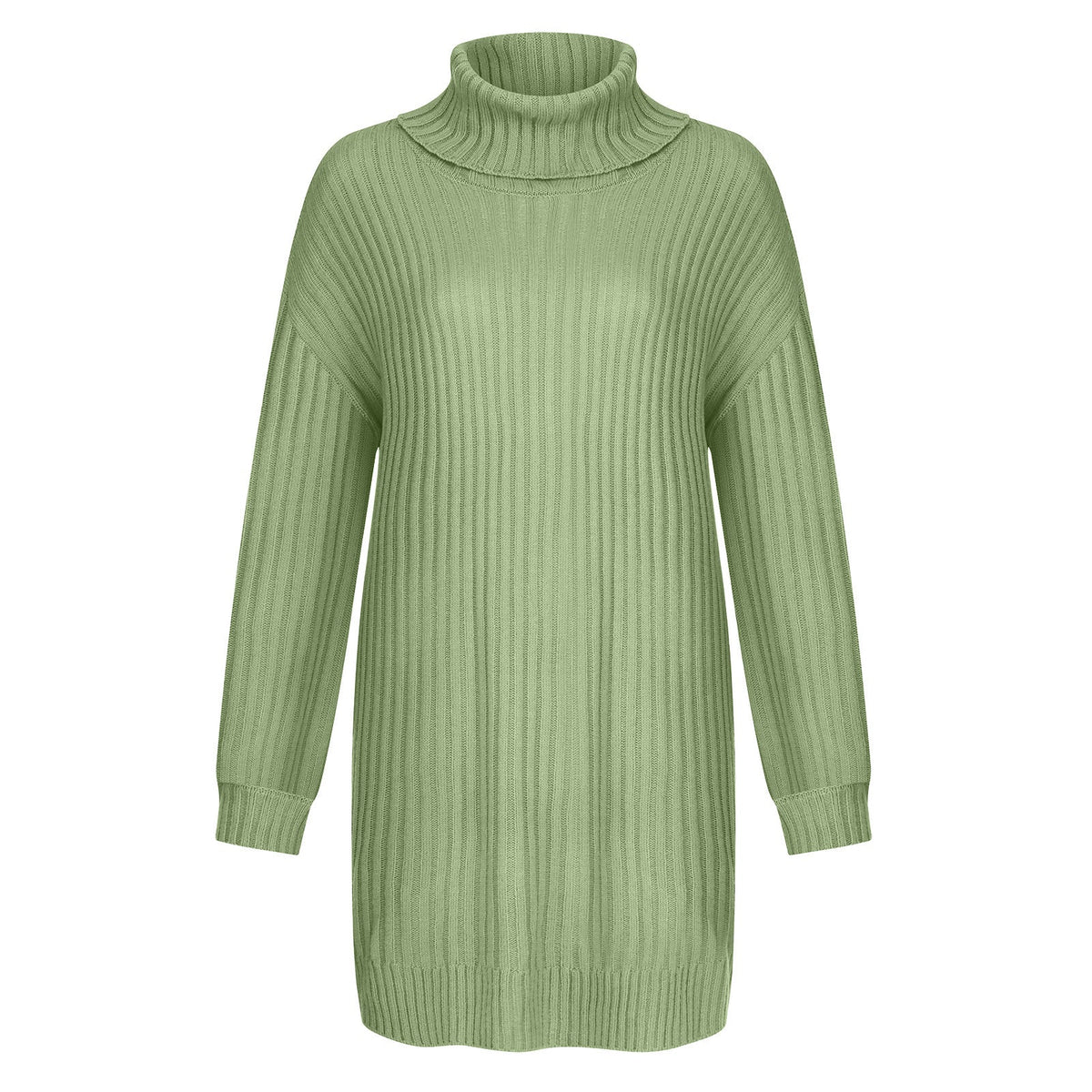Damen Grobstrick Rollkragenpullover im lässigen Schnitt