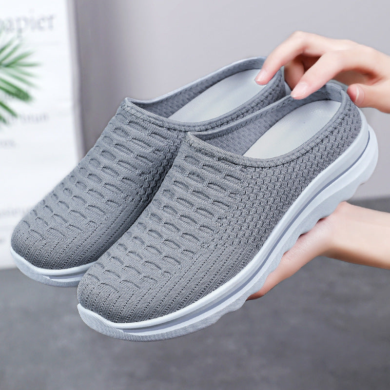 Damen slip-on Freizeitschuhe mit atmungsaktivem Strick-Obermaterial R&B