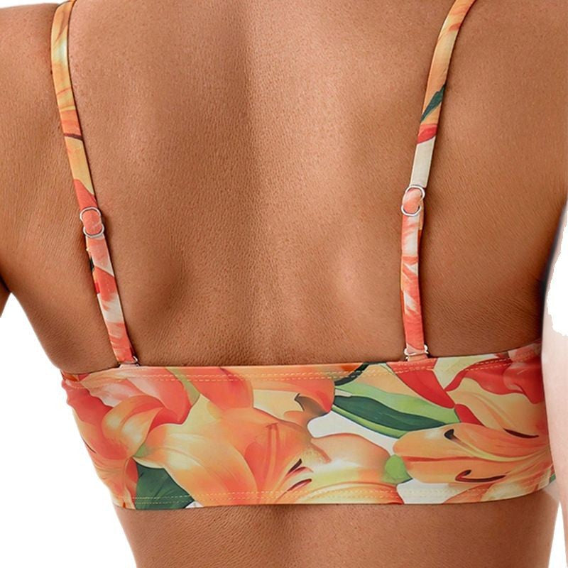 Damen Hochtailliertes Bikini-Set mit verspieltem Knotendesign