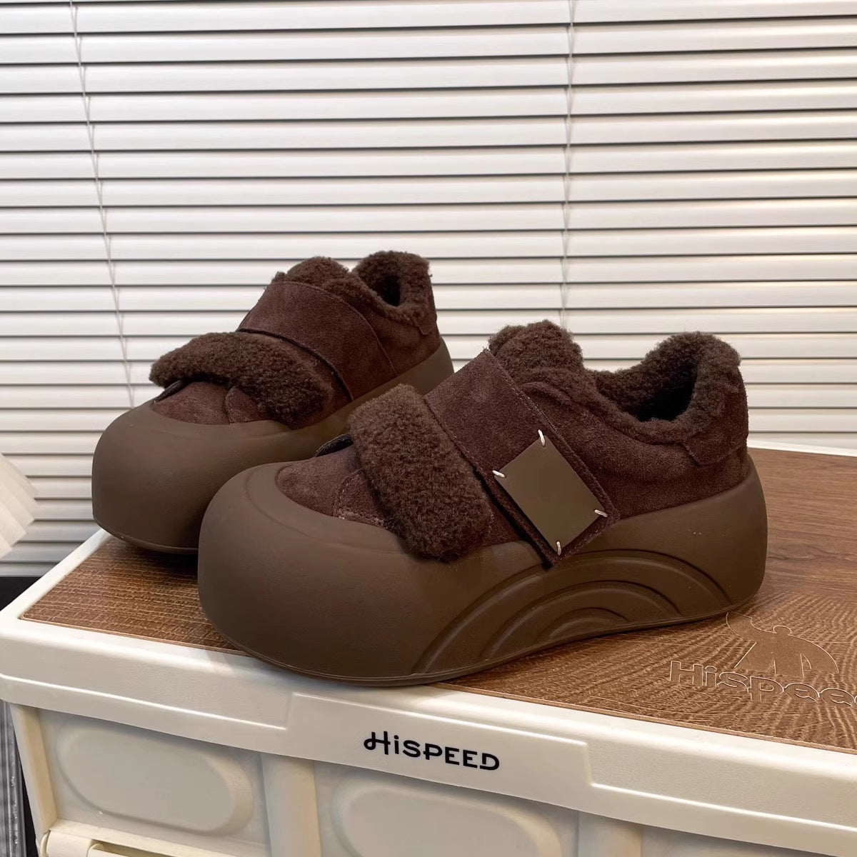 Damen Plüschgefütterte Slip-On Sneakers R&B