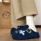 Damen Clogs mit stilvollem Schnallenverschluss und verspielten Applikationen R&B