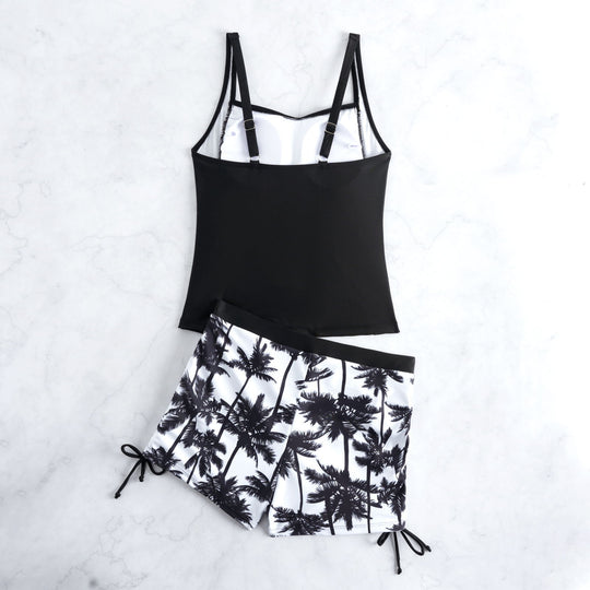 Damen Badeanzug mit trendiger Raffung und modischen Shorts R&B