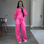 Damen lässiger Hoody- und Freizeithosen-Set R&B