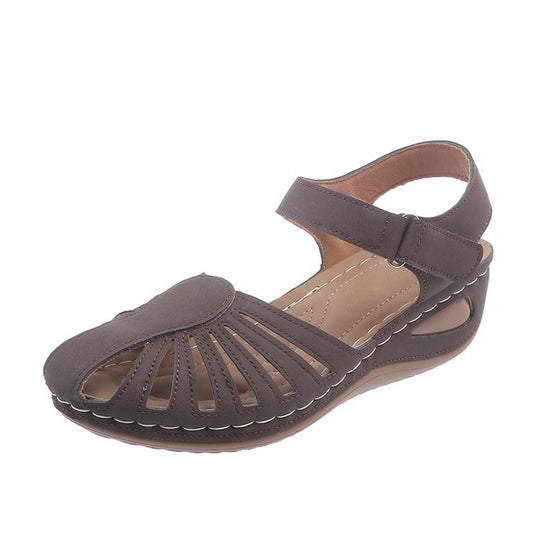 Damen Sandalen mit verstellbarem Riemen und durchbrochenem Design R&B