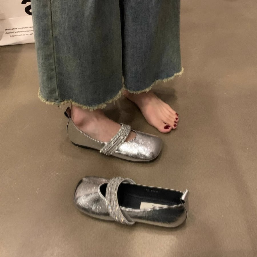 Damen elegante Ballerinas mit modischem Applikationsdetail R&B