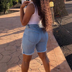Damen modische Destroyed Jeans-Shorts R&B