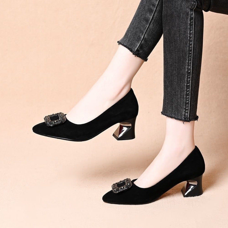 Damen Elegante Pumps mit Glitzerdetail und architektonischem Absatz R&B