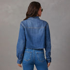 Damen Trendige Kurzjeansjacke R&B