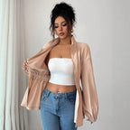 Damen Moderner Zip-Hoodie mit Taillierung R&B