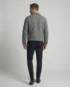 Herren kurzer Bouclé Blouson mit kastiger Silhouette Pattentaschen und Rippbündchen R&B