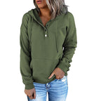 Damen Kapuzenpullover mit Knopfdetails und weichem Fleece-Material R&B