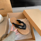Damen modische Flip-Flops mit fransigem Riemen und komfortabler Innensohle EB