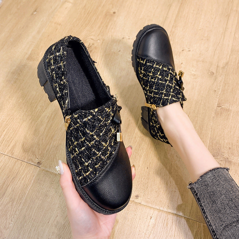 Damen Trendige Booties mit modischem Tweed-Obermaterial und dekorativer Schleife R&B