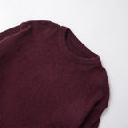 Damen Grobstrickpullover mit lässigem Schnitt und weitem Rundhalsausschnitt R&B