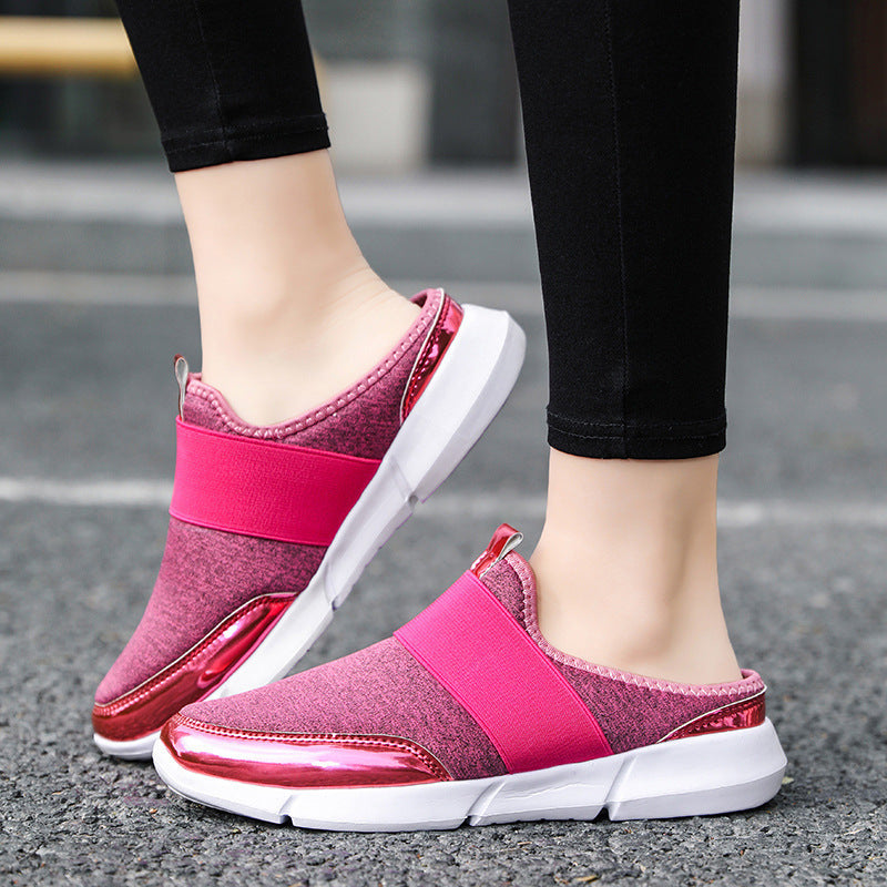 Damen Bequeme Slip-On Clogs mit elastischem Obermaterial