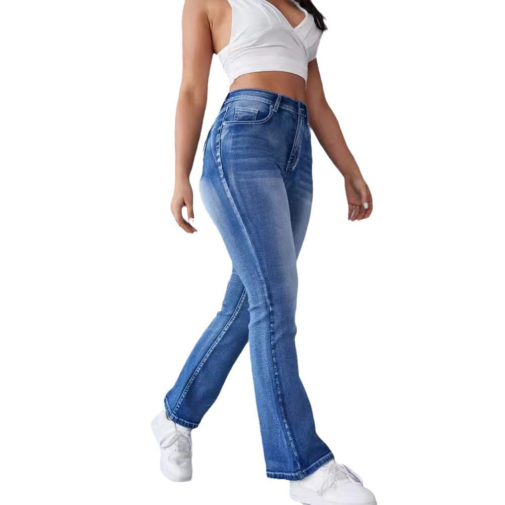 Damen Bootcut-Jeans mit hohem Taillenbund und Stretch-Anteil R&B