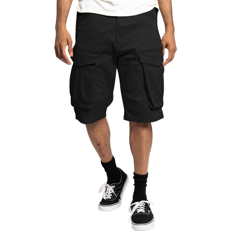 Herren nan robuste Cargoshorts mit großen Klappentaschen und lockerer Passform R&B