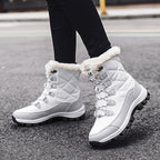Damen isolierte Winterstiefel mit rutschfester Sohle und warmem Innenfutter