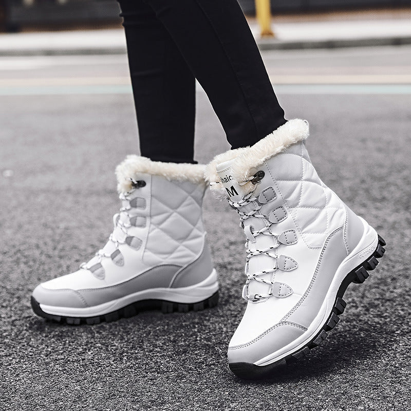 Damen isolierte Winterstiefel mit rutschfester Sohle und warmem Innenfutter