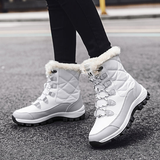 Damen isolierte Winterstiefel mit rutschfester Sohle und warmem Innenfutter R&B