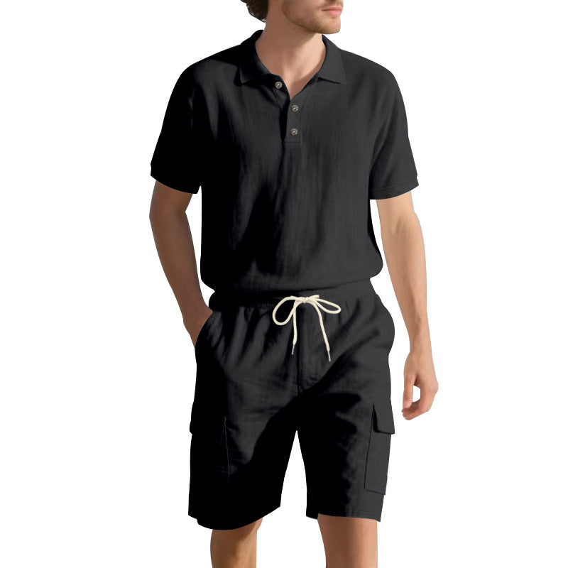 Herren Freizeit-Set mit atmungsaktivem Polo-Shirt und komfortablen Shorts R&B
