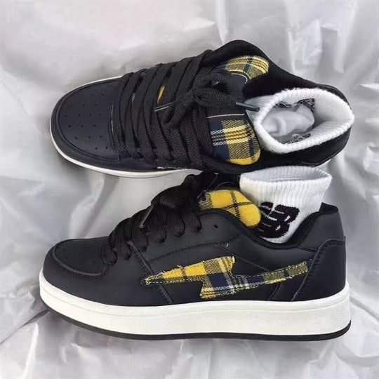 Damen Sneakers im modernen Karo-Design mit bequemer Dämpfung R&B