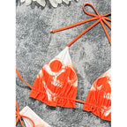 Damen Bikini-Set mit großflächigem Totenkopf-Design