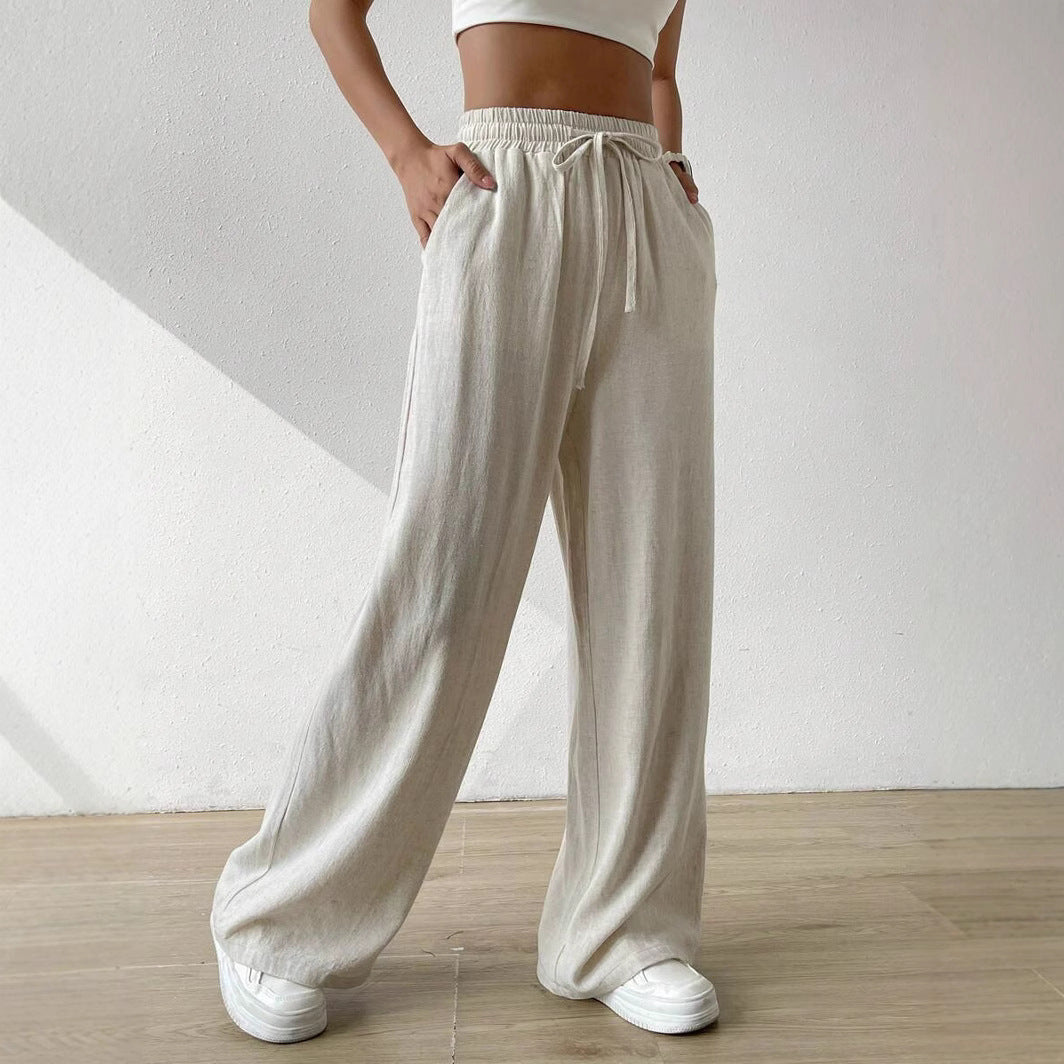 Damen entspannte Leinenhose R&B