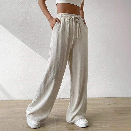 Damen entspannte Leinenhose R&B
