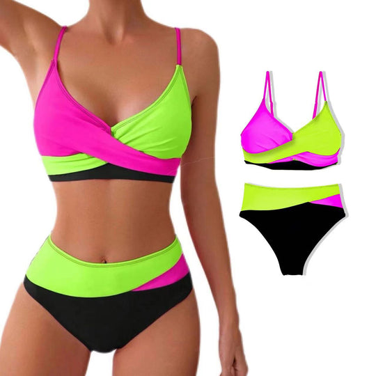 Damen Bunt gemusterter Sport-Bikini R&B