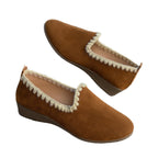 Damen Faltbare Clogs mit dekorativem Rüschensaum R&B