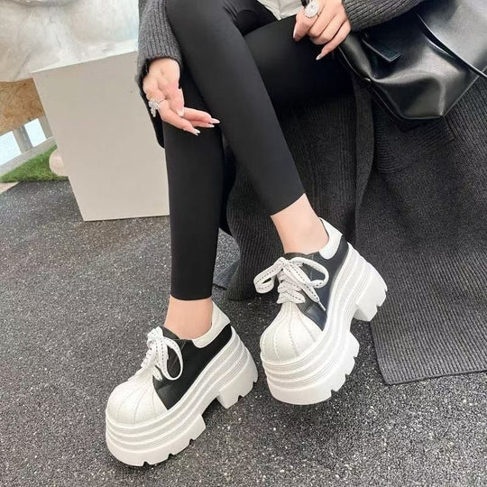 Damen Modische Chunky Sneakers mit robuster Plateau-Sohle R&B