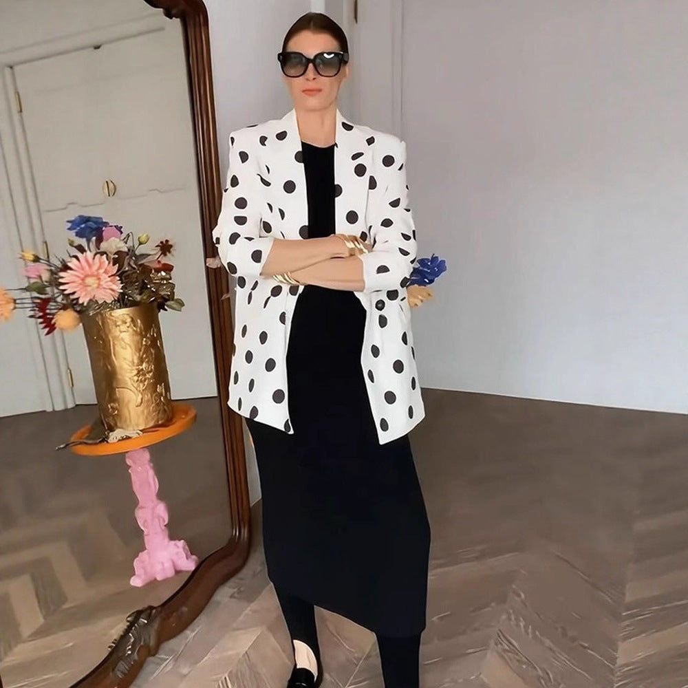 Damen modischer Blazer mit Punkten R&B