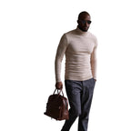 Herren rollkragen pullover mit feiner Struktur R&B