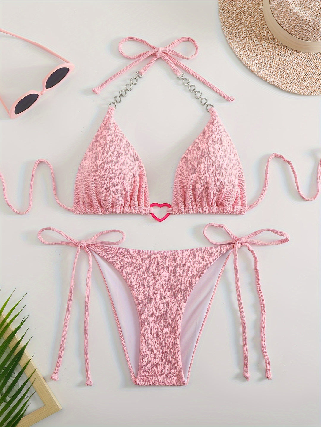 Damen Triangel-Bikini mit raffinierten Kettenakzenten R&B