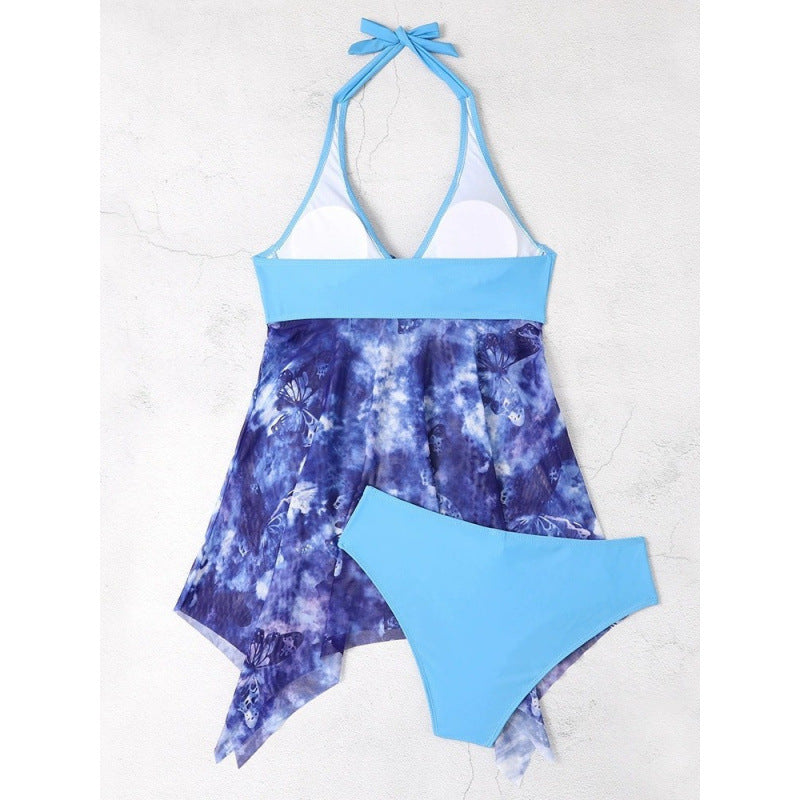 Damen Tankini mit floralem Wickeldesign und verstellbarem Oberteil R&B
